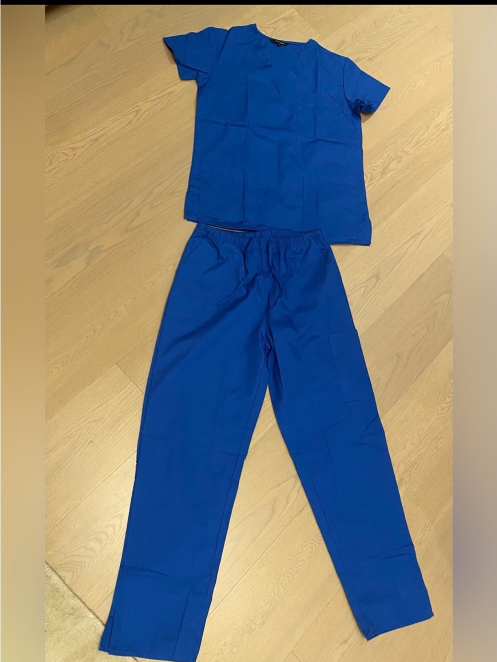 Royal Blue Women's Drawstring Scrub Pants